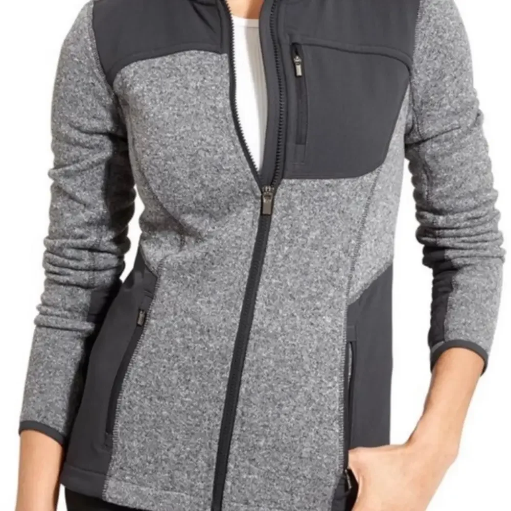 Athleta Truckee Grey & Grey Heathered Jacket‎